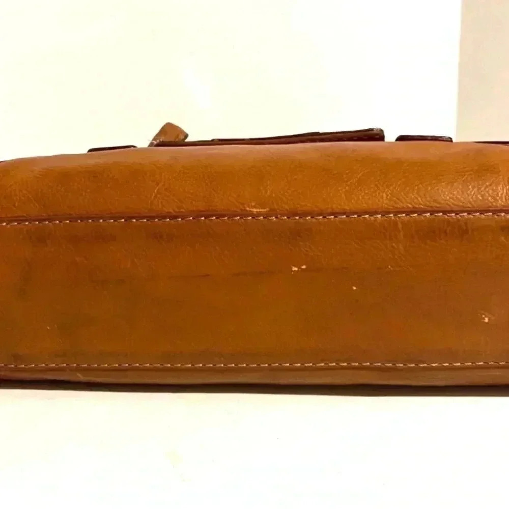Michael Kors brown distressed leather satchel handbag - Picture 3 of 11